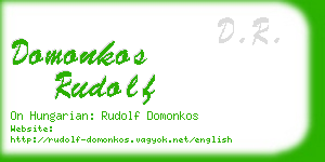 domonkos rudolf business card